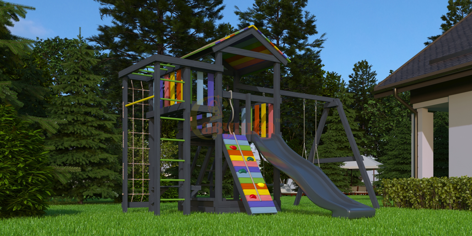 Wooden playground   BLACK  EDITION 5