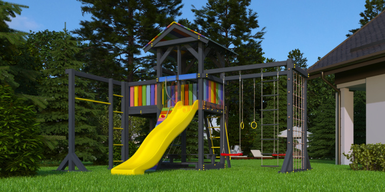 Wooden playground BLACK 3