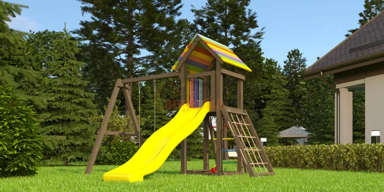 Wooden playground  Master 7  browncolor     