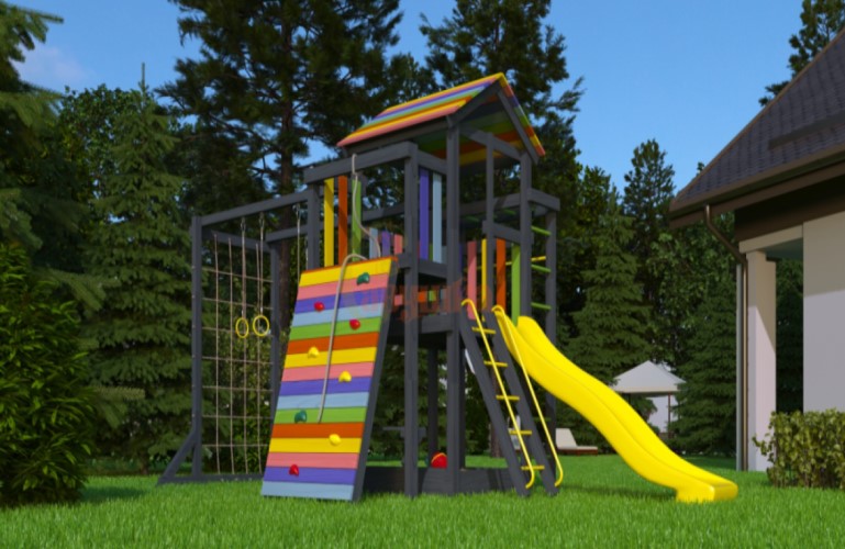 Wooden playground BLACK 4