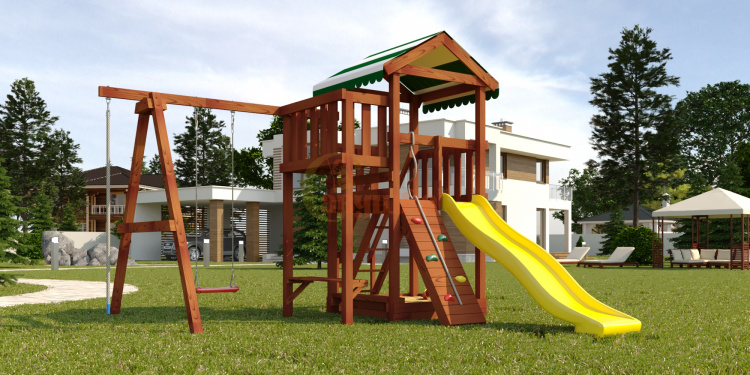 Wooden playground  Mahogany 1