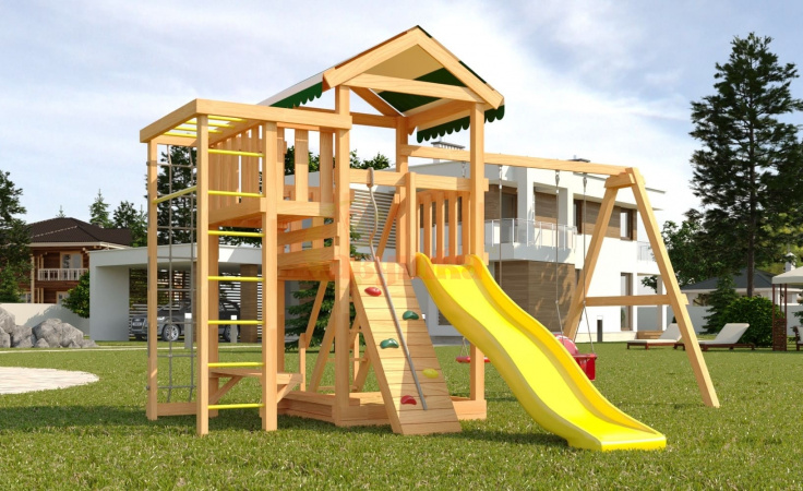 Wooden playground Master 2 with swing Nest 