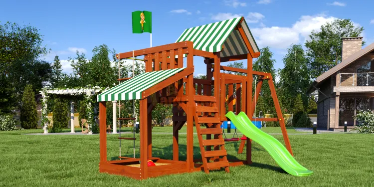 Wooden playground   TooSun 3 plus with a sandbox